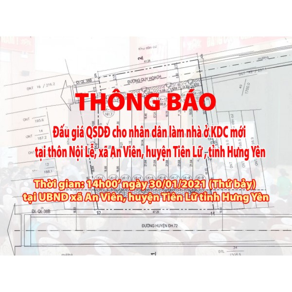  Đấu giá QSD 10 suất đất ngày 30/01/2021 tại xã An Viên, huyện Tiên Lữ, tỉnh Hưng Yên